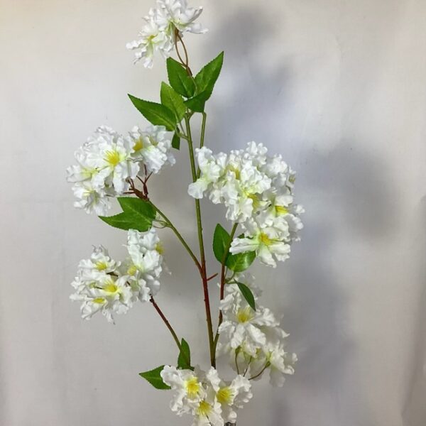 Artificial Apple Blossom Branch White
