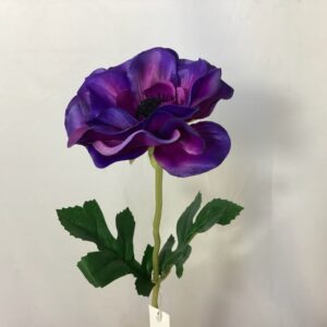 Purple Artificial Single Anemone Stem