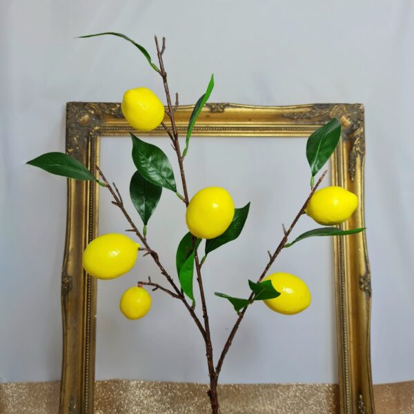 90cm Lemon Fruit Branch Spray Yellow