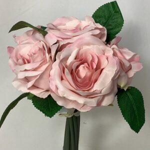 Artificial Large Tea Rose (Bundle 6) Soft Pink