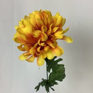 Artificial Paula Single Chrysanthemum Orange