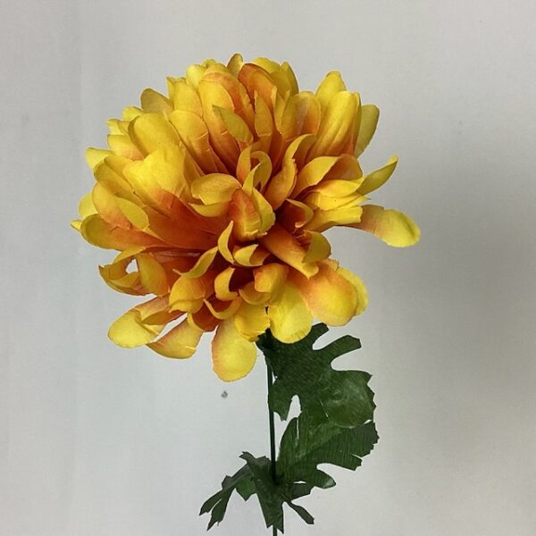 Artificial Paula Single Chrysanthemum Orange