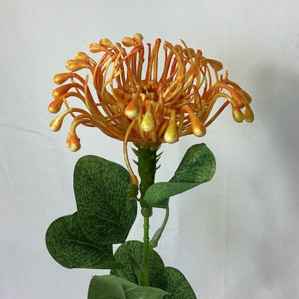 Artificial Single Leucospermum Protea Orange