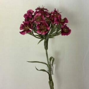 Artificial Dry Look Amore Dianthus Spray Burgundy