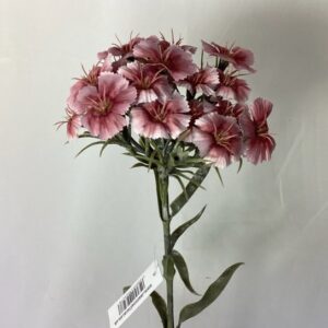 Artificial Dry Look Amore Dianthus Spray Pink