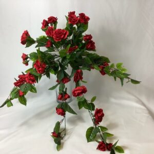 Artificial Large Trailing Rose Bush Red