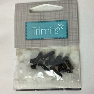 6mm Toy Eyes (Pack 10) Solid Black