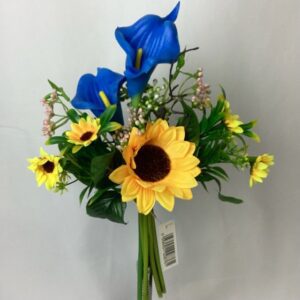 Artificial Mixed Sunflower/Calla Lily (Bundle) Yellow/Blue
