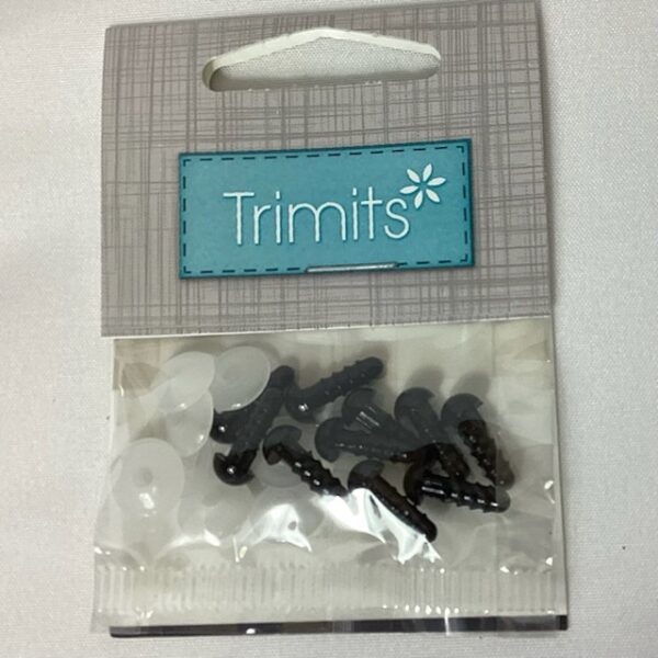 15mm Toy Cats Noses (Pack 4) Black