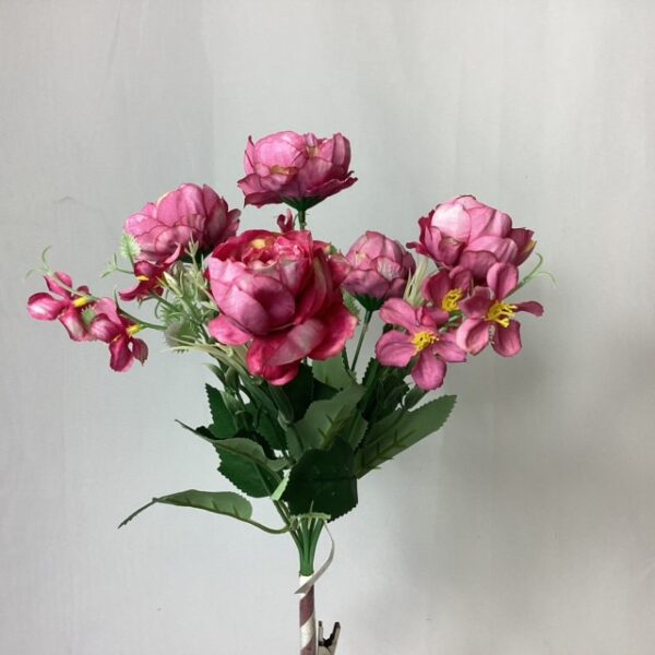 Artificial  Mixed PEONY/Hydrangea Bush Pink