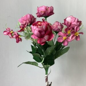 Artificial  Mixed PEONY/Hydrangea Bush Pink