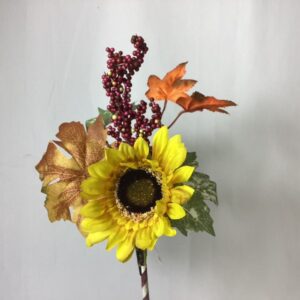 Autumn Sunflower/Maple Berry Spray Yellow