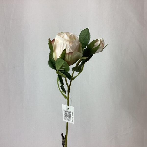 Artificial  Dry Look Rose Spray Ivory