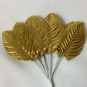 Artificial Gold Rose leaves