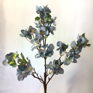 Artificial Orchard Blossom Branch Spray Blue