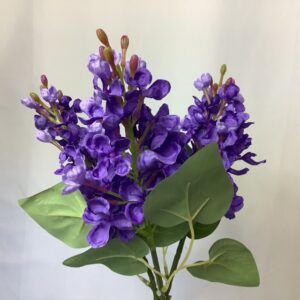 Artificial Triple Lilac Flower (Bundle) Dark Purple