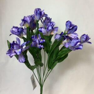 Artificial Iris Bush Light Purple