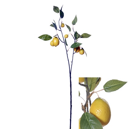 Artificial Lemon ( x 6 Asstd Fruit) Branch/Spray