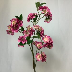 Artificial Almond Blossom Spray Fuchsia Pink