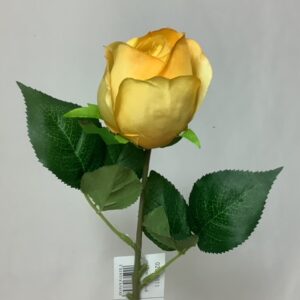 Artificial Tiana Single RoseBud Yellow