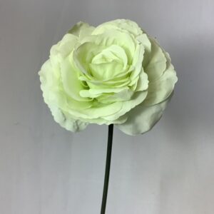 Artificial Single Tudor Rose (Short Stem) Pale Green
