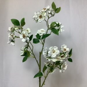 Artificial Almond Blossom Spray Ivory