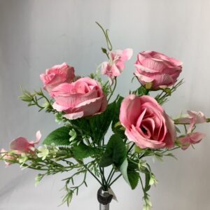 Artificial Rose/Hydrangea Bush Pink