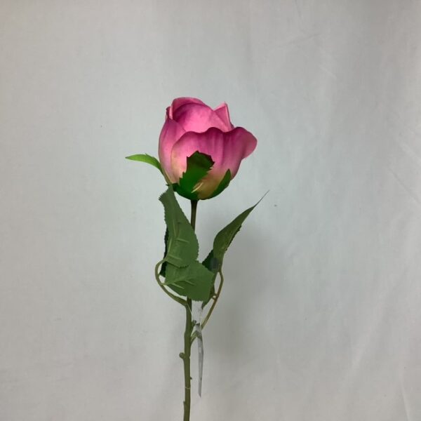 Artificial Tiana Single RoseBud Cerise Pink
