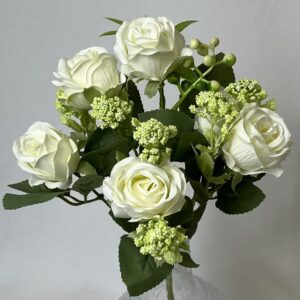 Amelia Rose/Viburnum Bush Cream wedding flowers bouquets