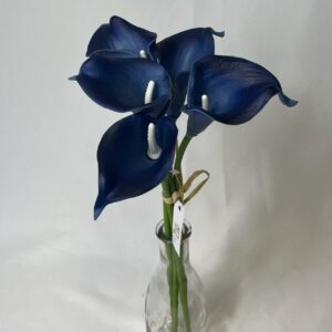 Navy Blue Calla Lily REAL TOUCH (Bunch 5)