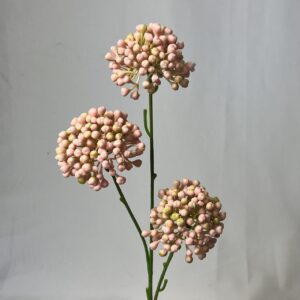 Artificial Soft Touch Pink Allium Spray