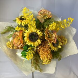 Yellow Sunflower Artificial Mothers Day Gift Bouquet Arrangement Home Decor