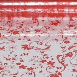 80cm Darcy Cellophane Roll 100m Red