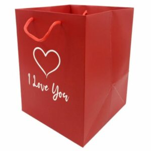 Red I Love You Hand Tied Bag