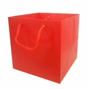 Red square 17cm Hand Tied Bag