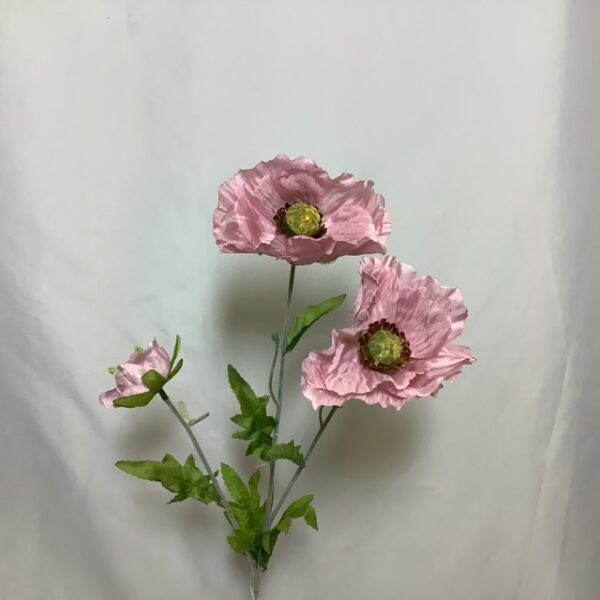 Artificial  Country Poppy Spray Pink