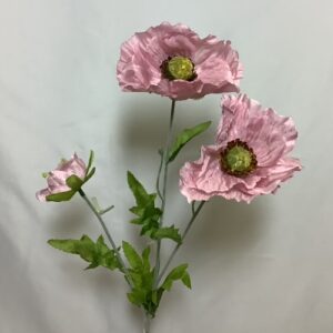 Artificial  Country Poppy Spray Pink