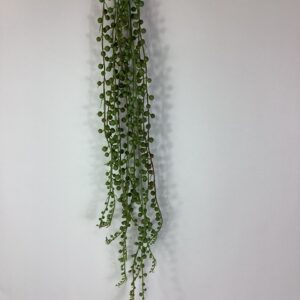 Artificial String of Pearls Plastic Trailing Bush/Vine Green