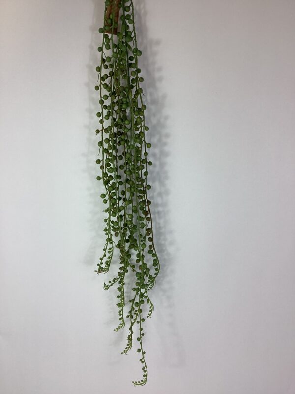 Artificial String of Pearls Plastic Trailing Bush/Vine Green