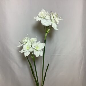 White Artificial Ruffles Daffodil Spray