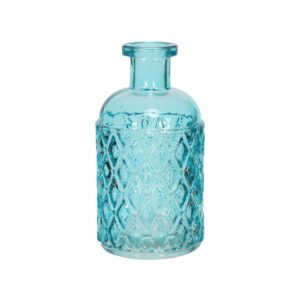 Blue 13cm Romagna Glass Bottle