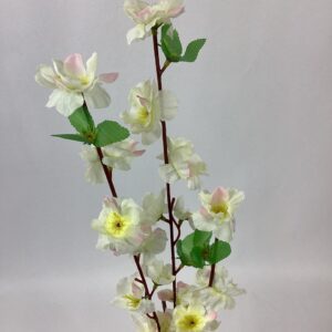 Artificial Apple Blossom Spray Cream/Pink