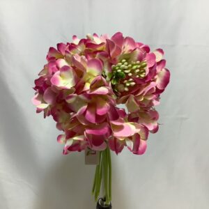 Beauty Pink Artificial Budding Hydrangea Bundle