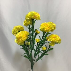 Artificial Carnation Bush Yellow