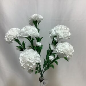 Artificial Carnation Bush White