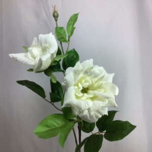 Artificial Bengal Rose Spray Ivory