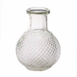11.5cm Glass Onion Vase Clear