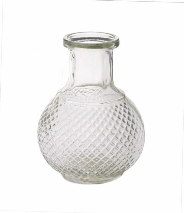 11.5cm Glass Onion Vase Clear