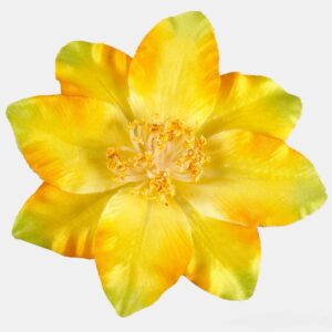Artificial 12cm Clematis Heads (Pack 12) Yellow