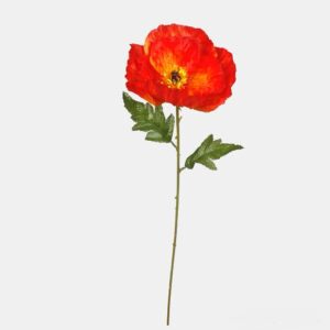 Artificial Large Poppy Spray Red